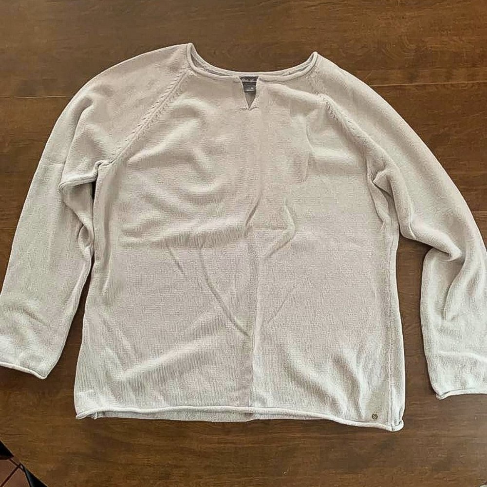 Eddie Bauer Light Gray Cotton Sweater XL
